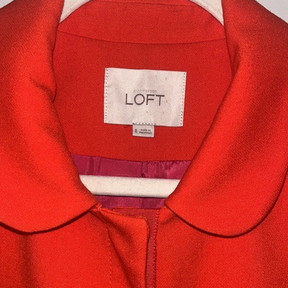 Women’s Ann Taylor LOFT Women Orange Blazer Size 8 - Picture 3 of 8